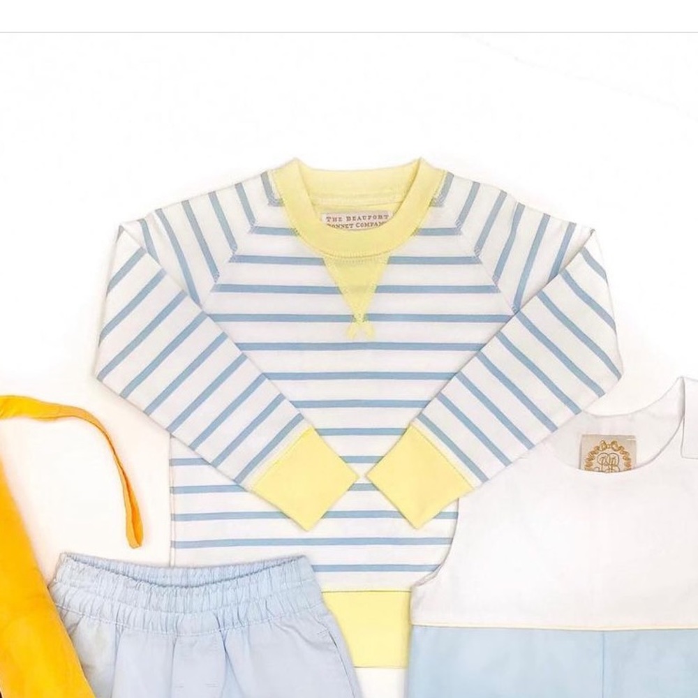 The Beaufort Bonnet Company Cassidy Crewneck Striped Top
